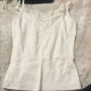 SHEIN White Lace Detail Camisole